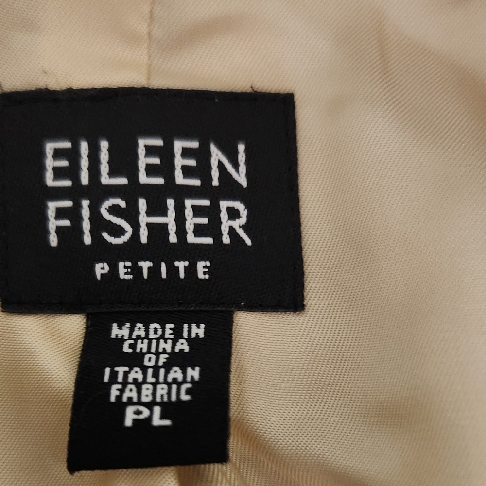Eileen Fisher Wool Blend Textured Cream Blazer Size PL - Picture 7 of 8